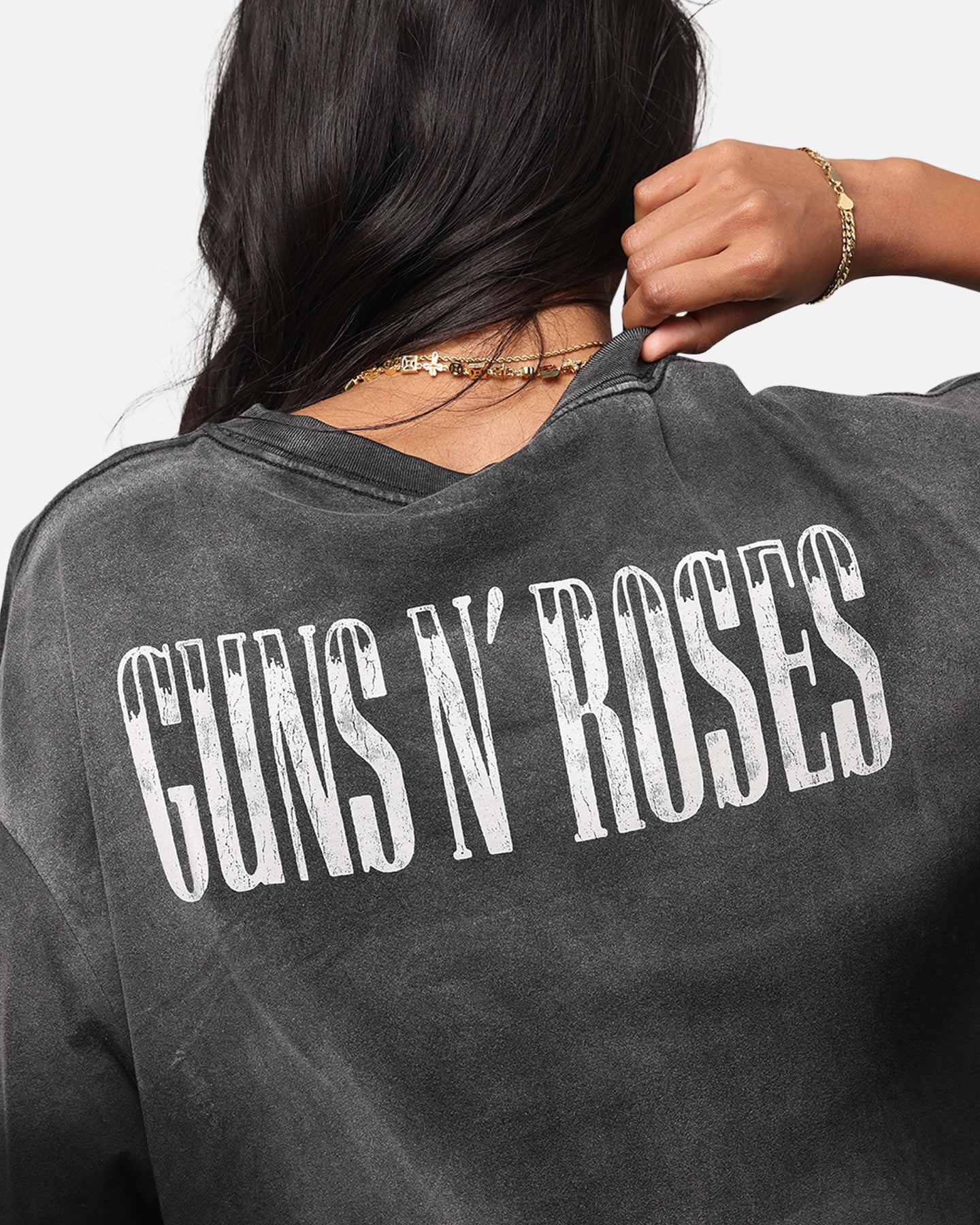 Guns N Roses LA Roses Vintage T-Shirt Washed Black、mySite、zt4zffjzw