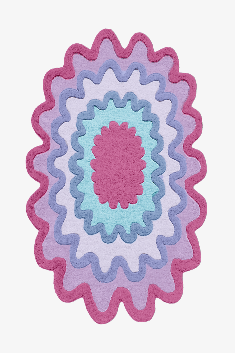 Customizable Spectrum Burst Tufted Oval Rug、mySite、gigharbornorthrealestate