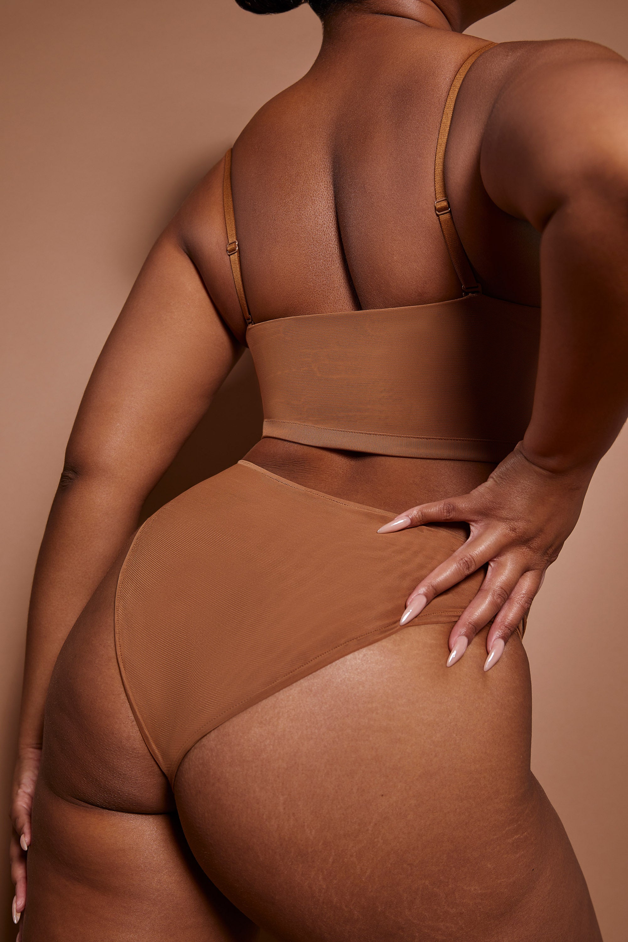 Soft Mesh Brief in Almond、mySite、solidvoid