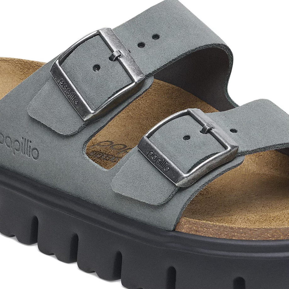  Papillio by Birkenstock Women's Arizona Chunky Sandal - Basalt Grey Suede、mySite、preschool7hills