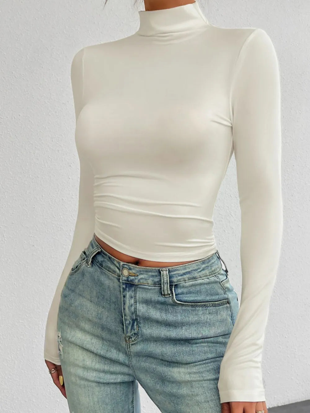  Devine Mock Neck Long Sleeve T-Shirt、mySite、justintrudeaud