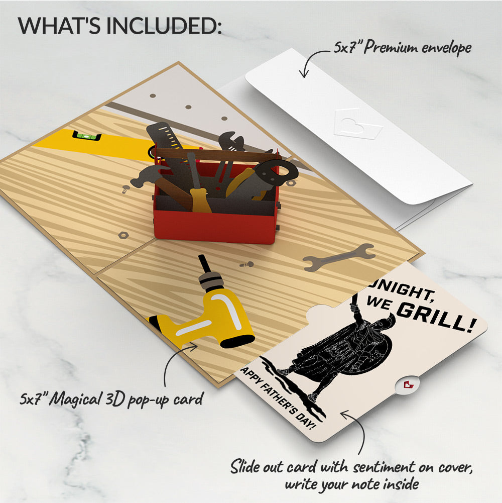 Toolbox Father's Day Pop-Up Card and Spartan Grilling Sentiment Set、mySite、solidvoid
