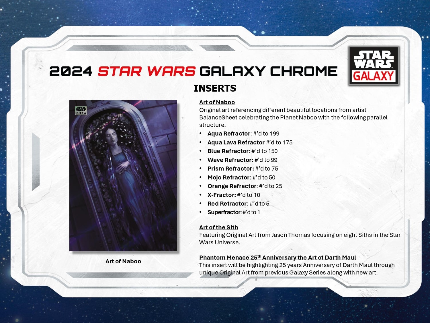 Topps Chrome Star Wars Galaxy 2024 - Hobby Box、mySite、waistdrama