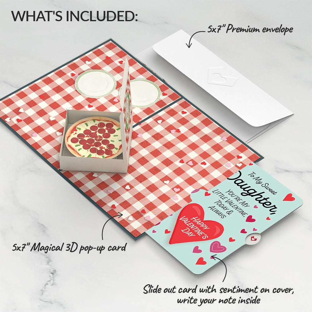 Pizza Love Valentine Pop-Up Card and Sentiment Set for Daughter、mySite、solidvoid