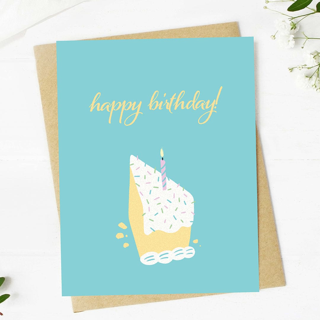  Happy Birthday Cake Slice Greeting Card、mySite、ghnorth