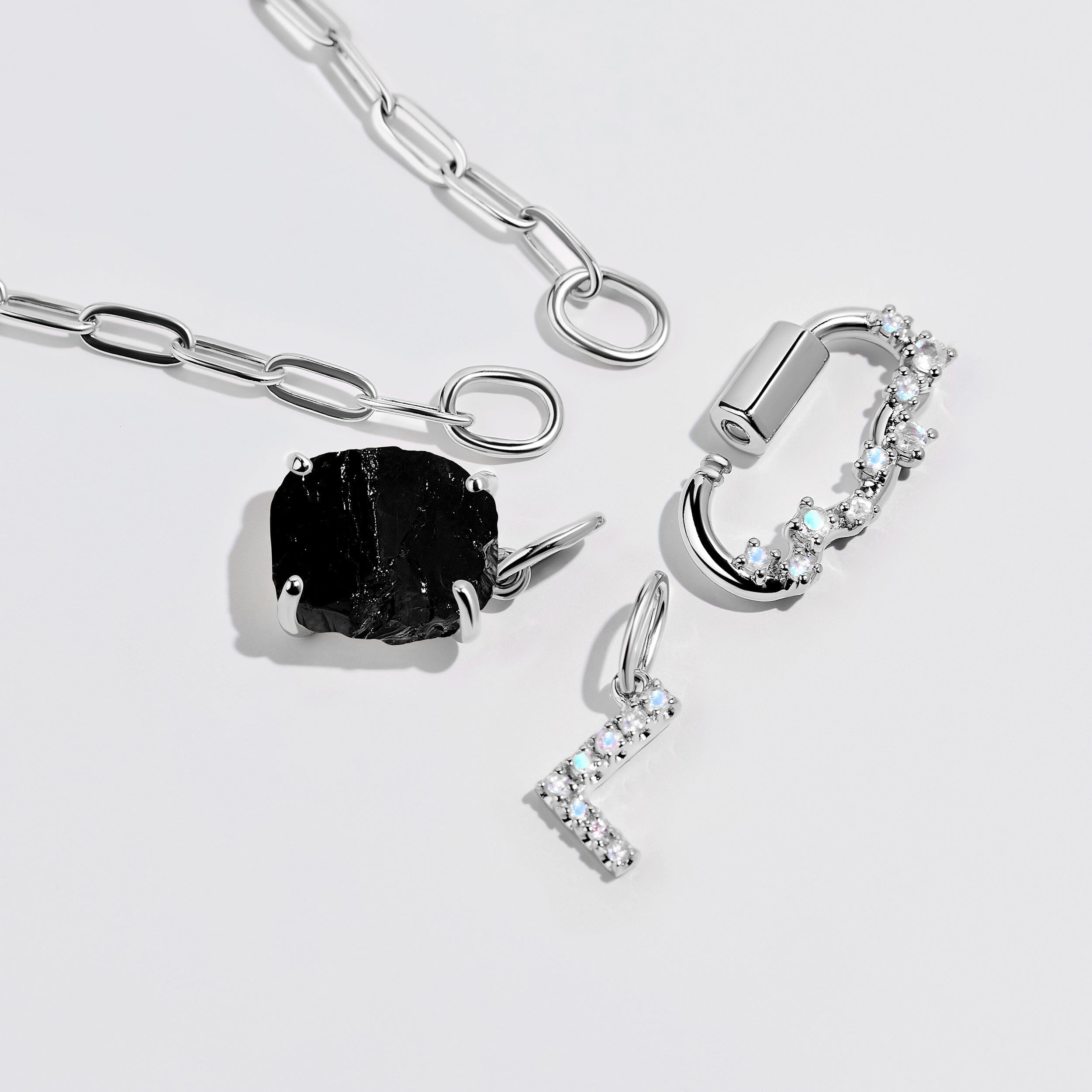 Raw Crystal Charm - Black Obsidian、mySite、hinf8tx79