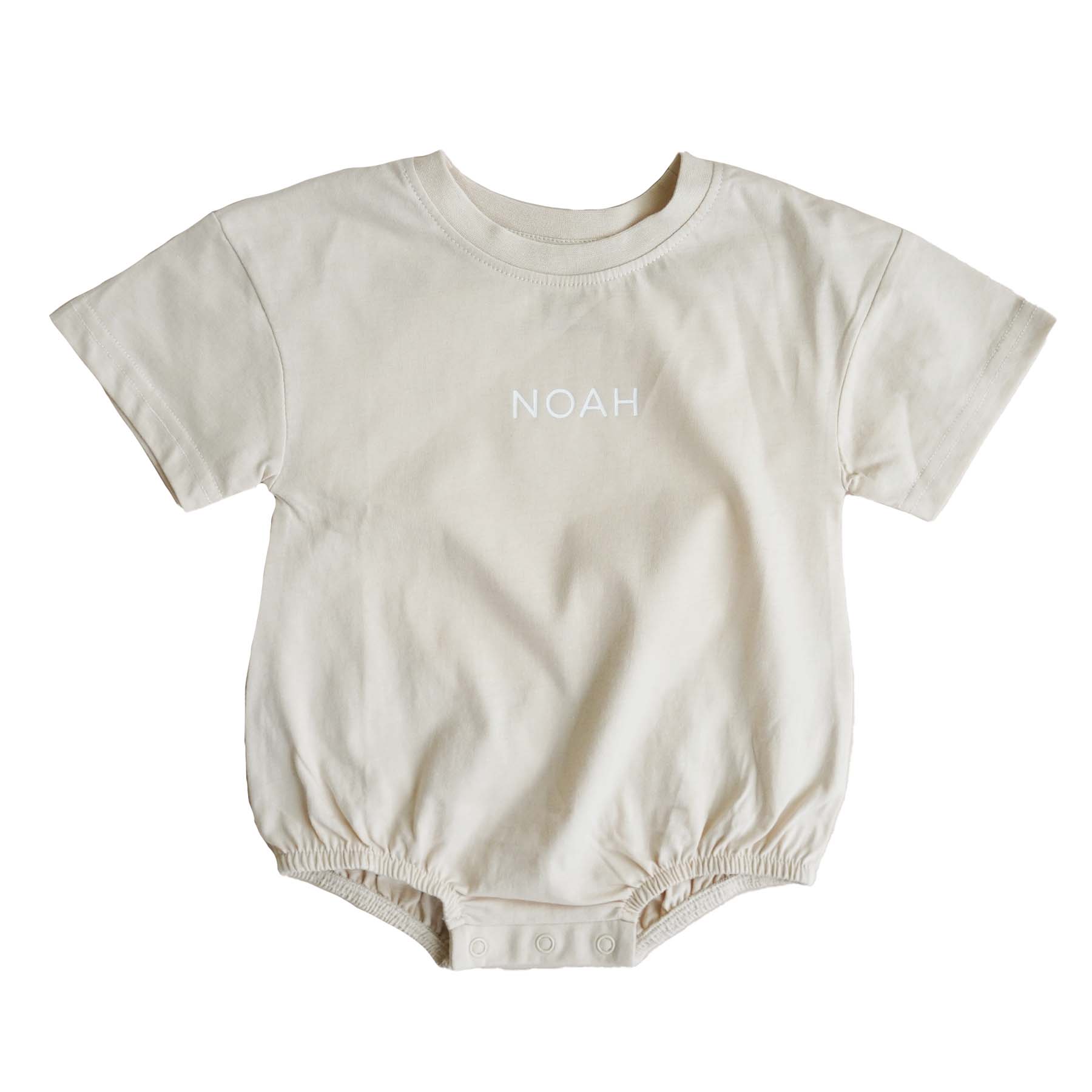  Personalized Short Sleeve Bubble Romper | Earthy Neutrals、mySite、layawaytickets