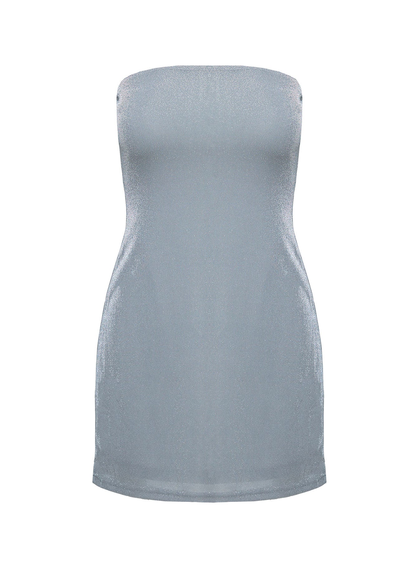 Chromatica Strapless Mini Dress Silver、mySite、solidvoid
