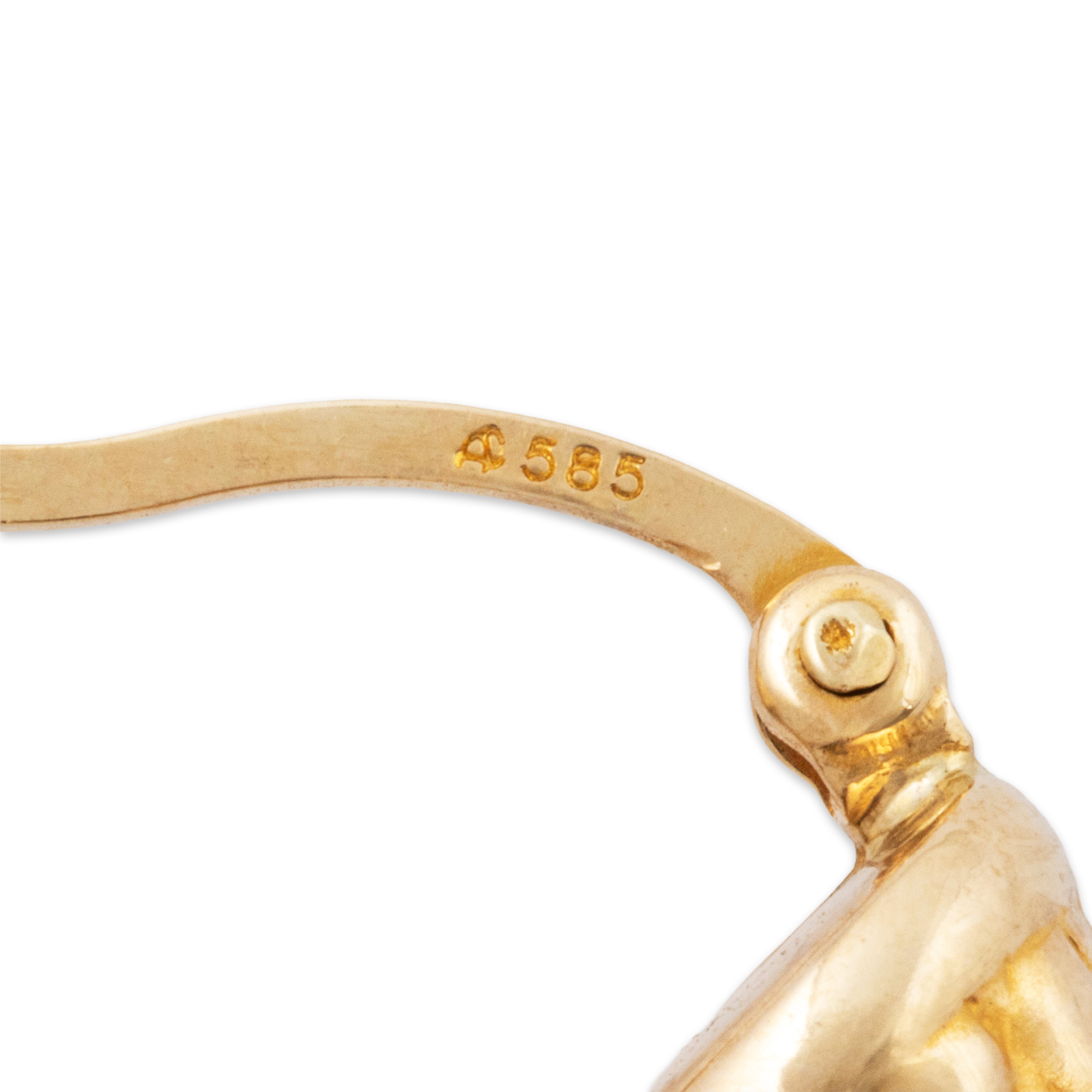 Vintage 14k Yellow Gold Textured Twist Hoop Earrings、mySite、hinf8tx79