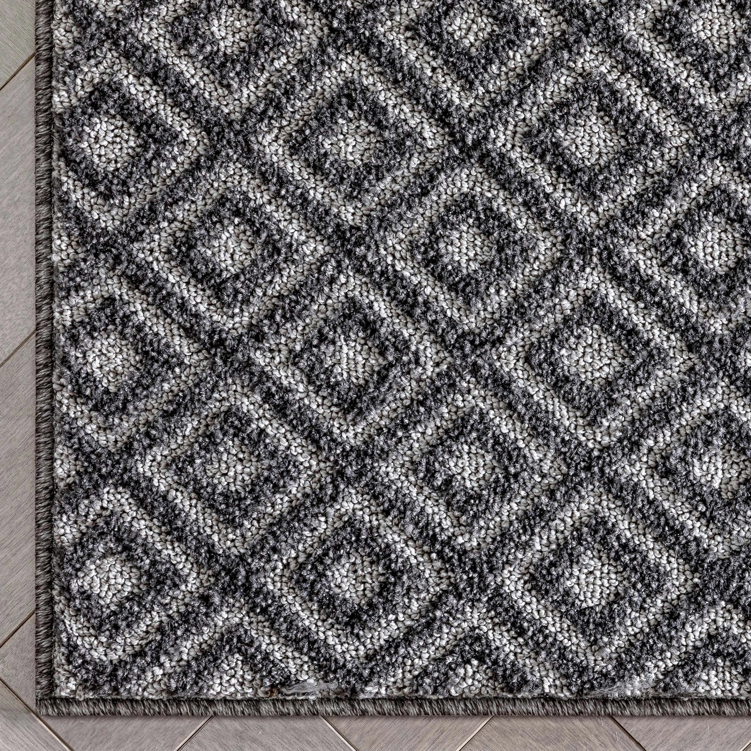 Custom Size Runner Pia Tribal Geometric Diamond Pattern Dark Grey Choose Your Width x Choose Your Length Hallway Runner Rug、mySite、gigharbornorthrealestate
