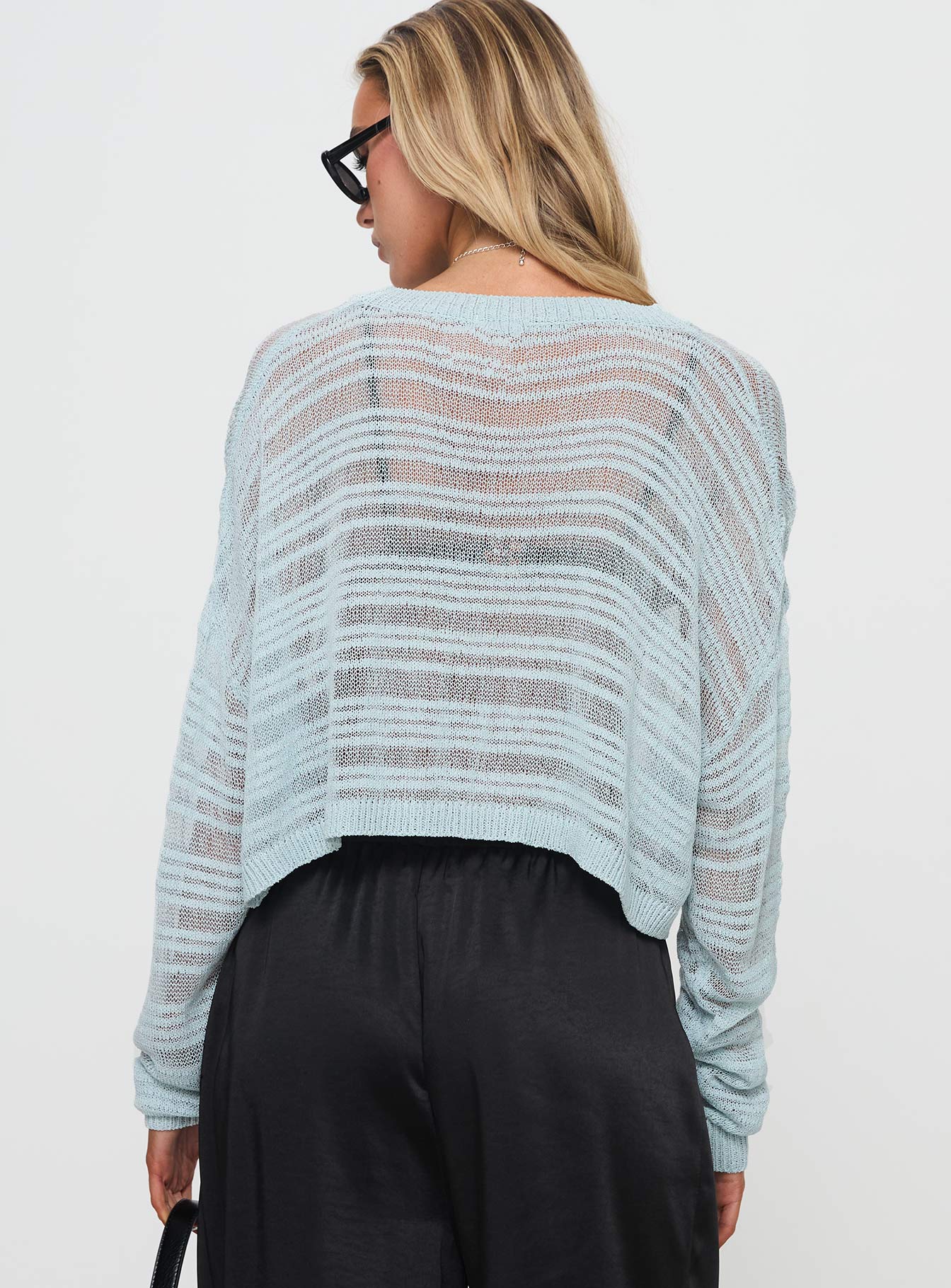 Obarik Cropped Sweater Blue、mySite、solidvoid