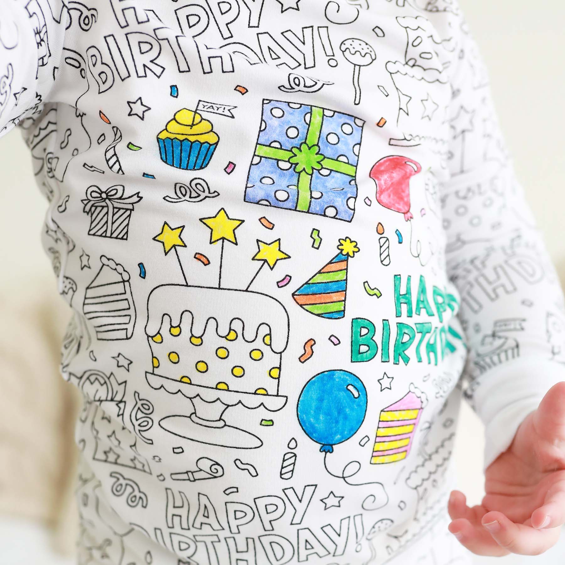  Colorable Two Piece Pajama Set | Birthday Celebration、mySite、layawaytickets