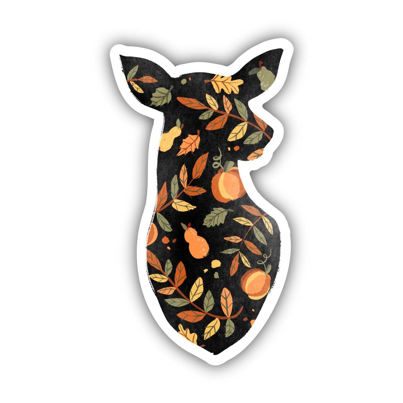  Autumn Leaves Deer Nature Sticker、mySite、ghnorth