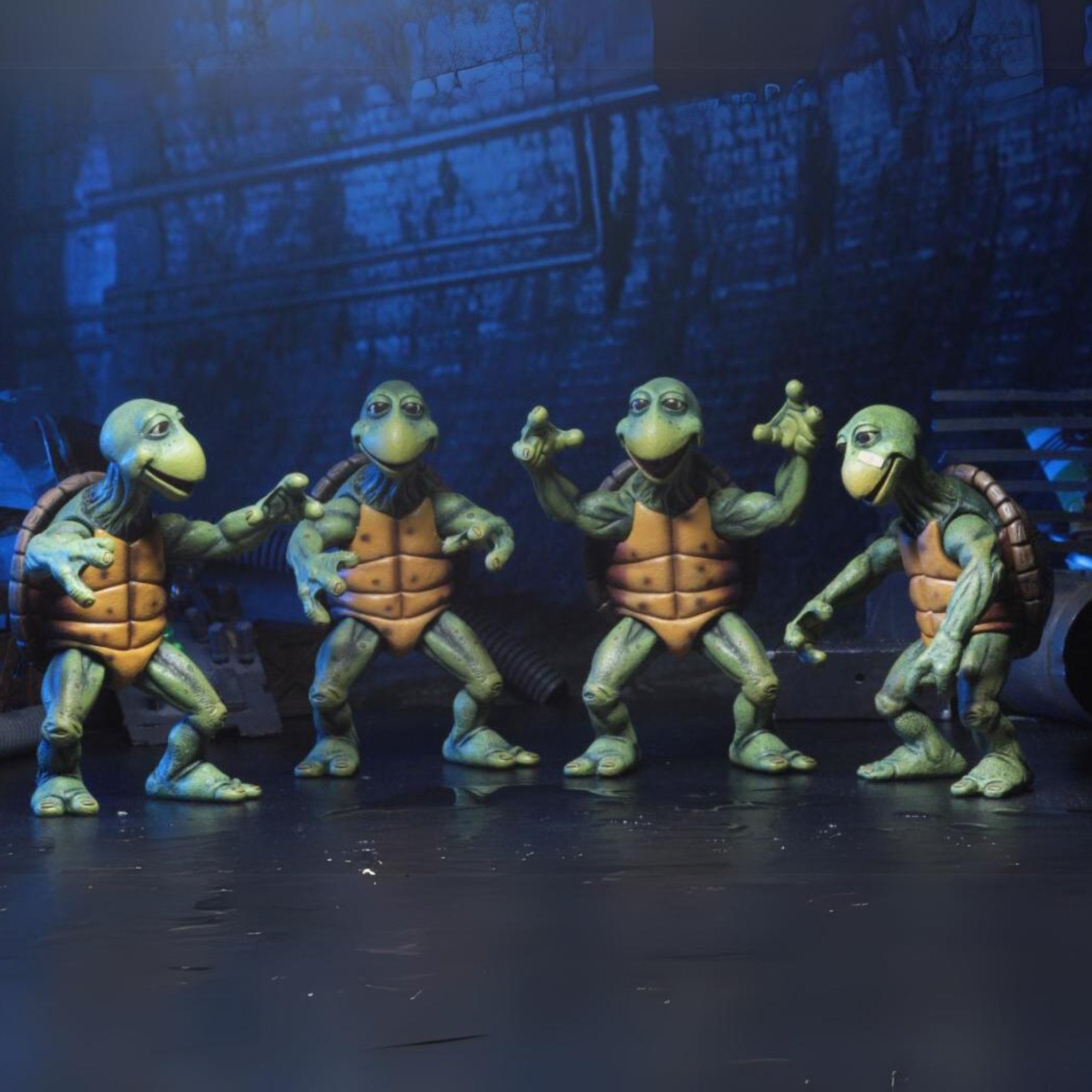 NECA Teenage Mutant Ninja Turtles 1990 Movie Baby Turtles 4-Pack Set (1:4 Scale)、mySite、hgirdovlk