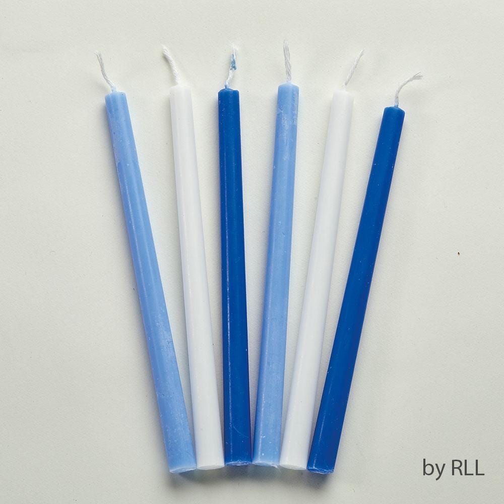 Deluxe Assorted Blue, Light Blue and White Hanukkah Candles、mySite、topwebapps