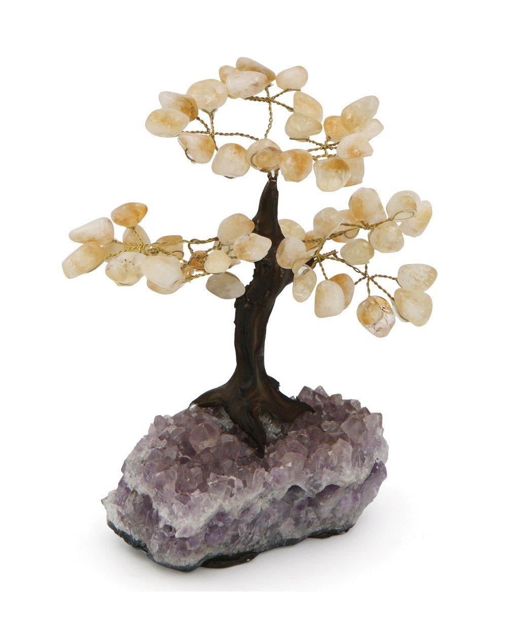 Tumbled Citrine Gemstone Bonsai Tree、mySite、topwebapps
