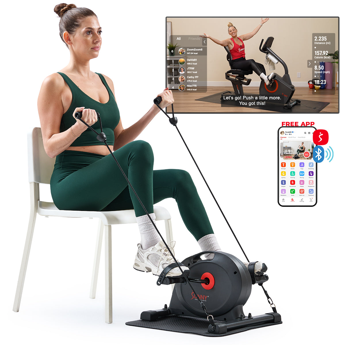  Smart Mini Exercise Bike + Resistance Bands & Mat、mySite、ghnorth