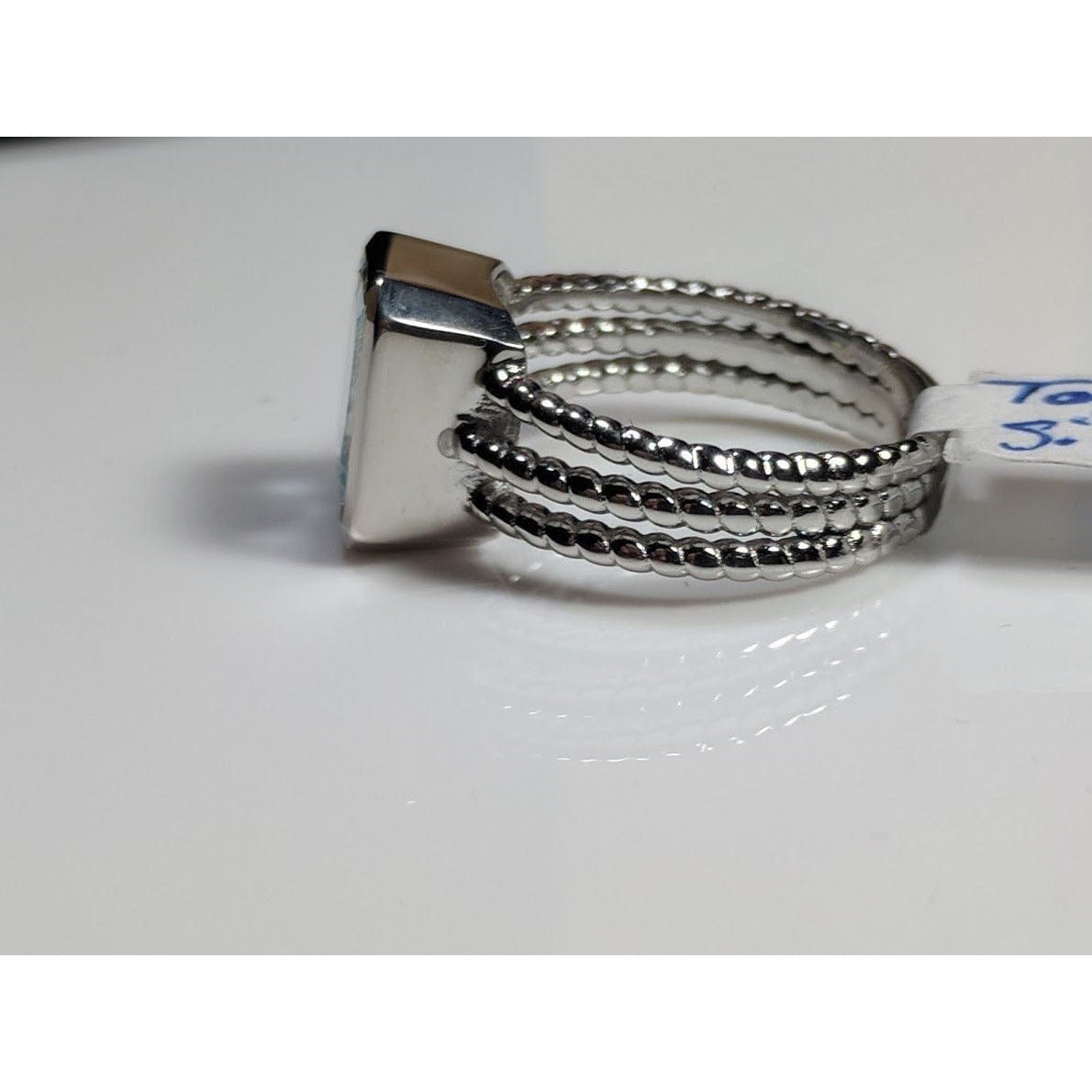 5ct Topaz or Amethyst Ring Three Rope Look Bands、mySite、g9winljtr