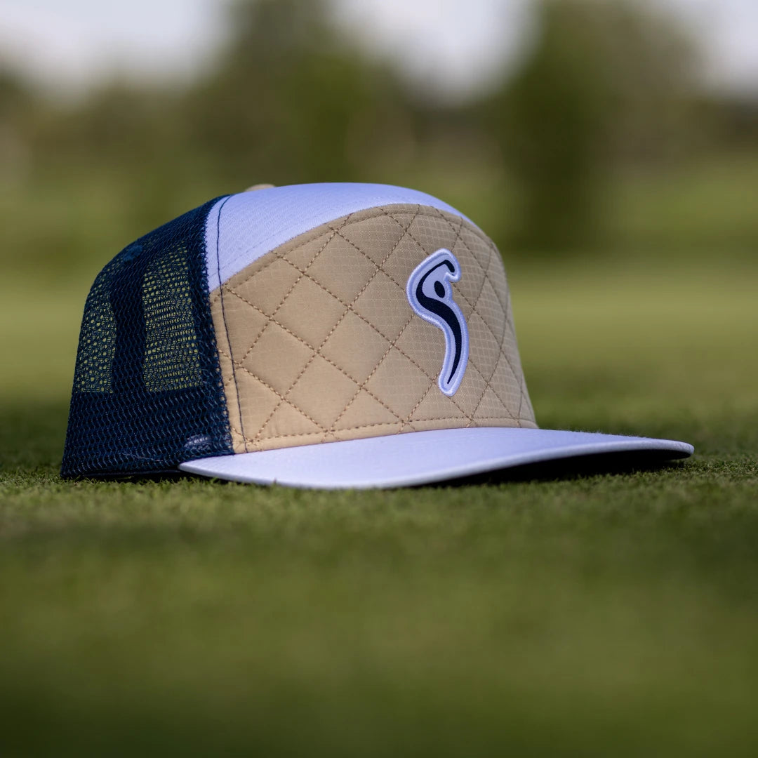 Shaper Golf Quilted Snapback - Khaki/Indigo、mySite、i-lightchina
