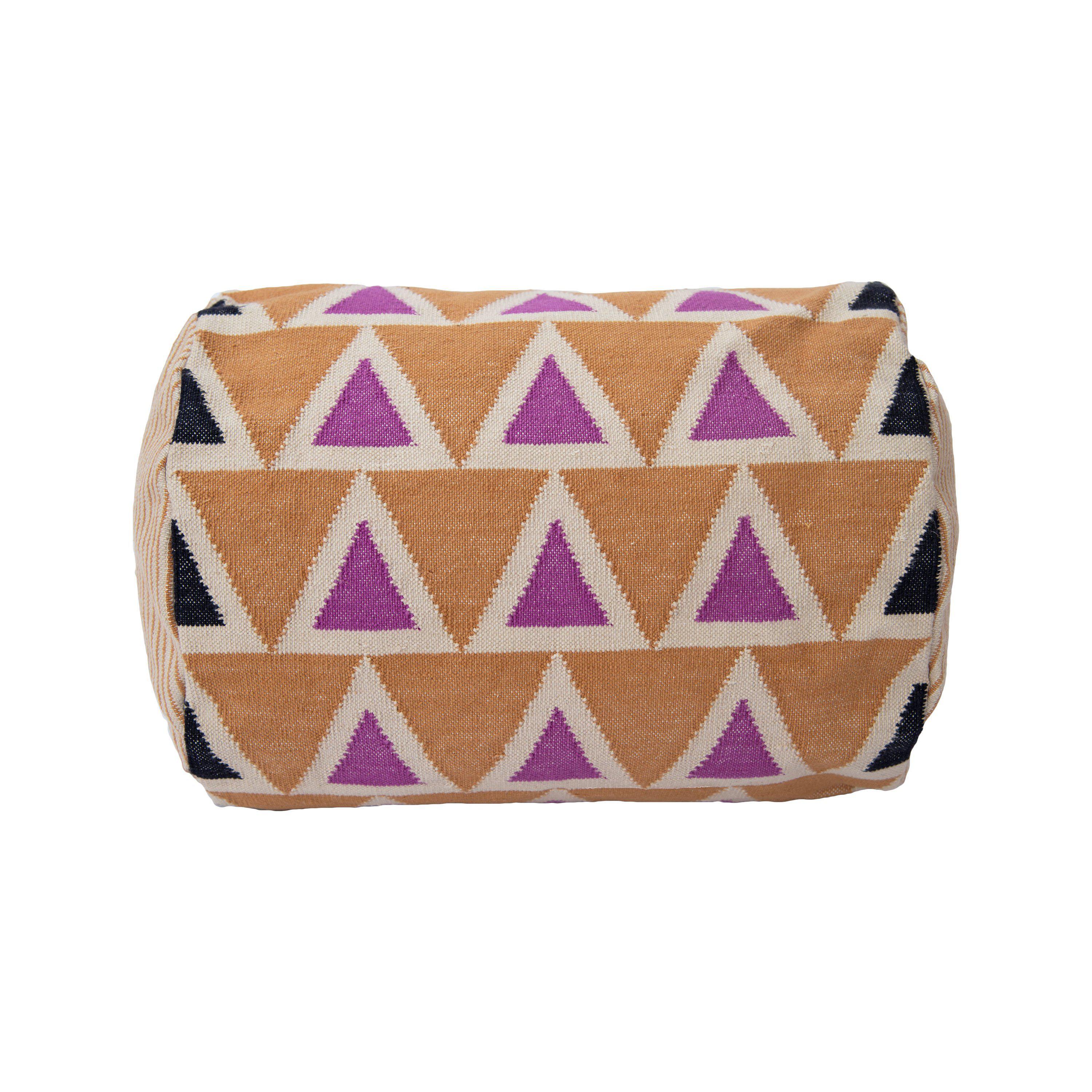 Maya Triangles Bolster Pillow Ochre、mySite、gigharbornorthrealestate