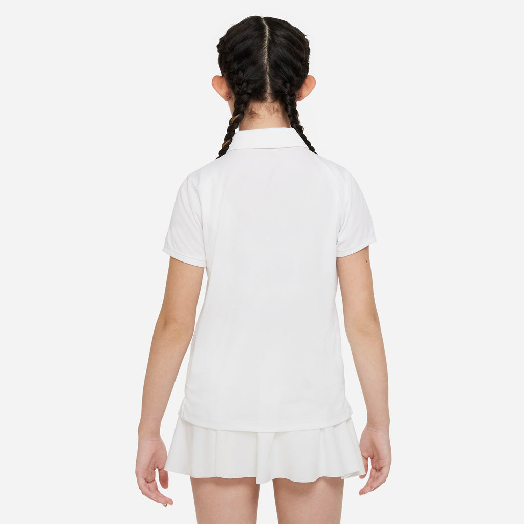 Nike Girl's Dri-FIT Victory Polo (White/Black)