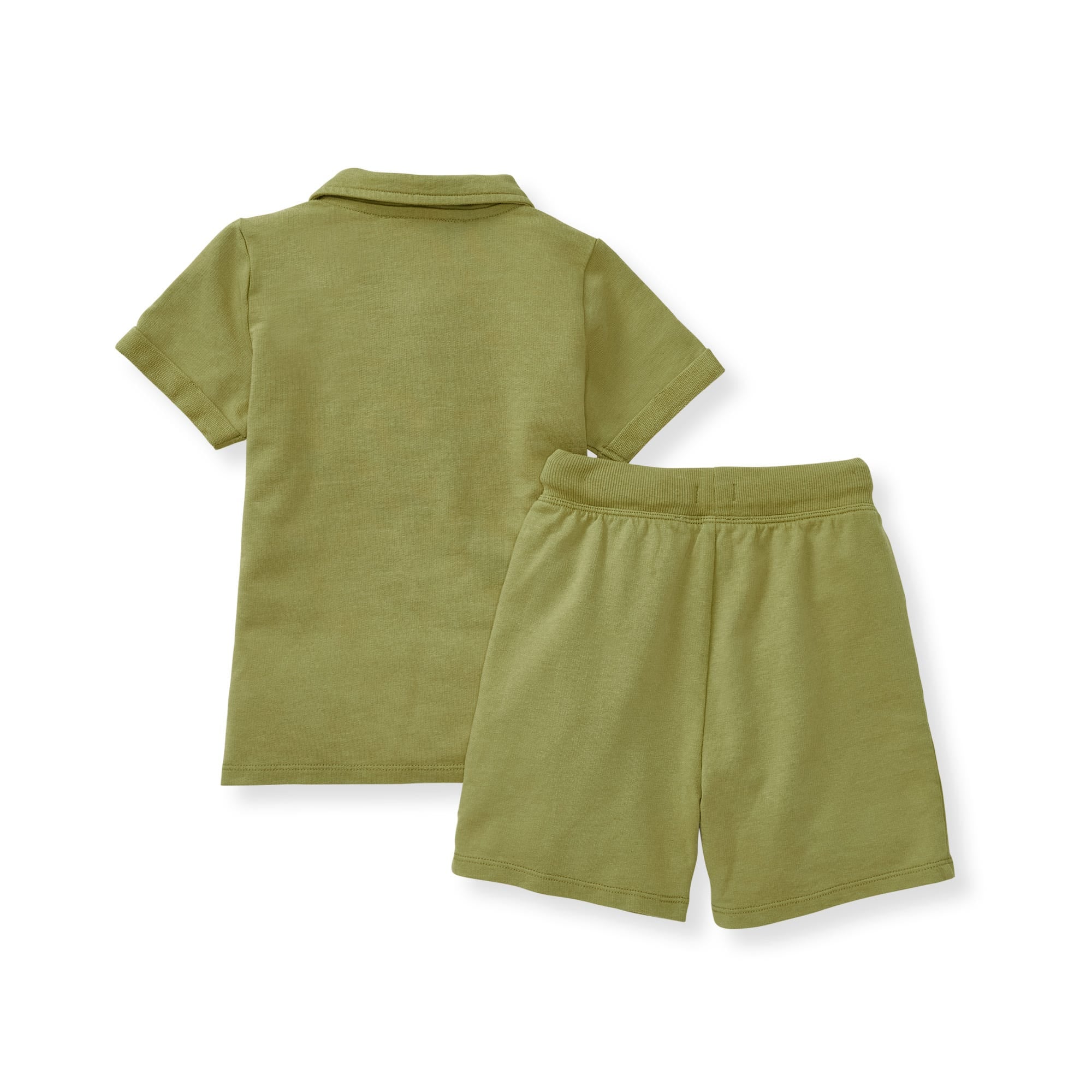 Organic Cotton Green Baby Boy Polo & Shorts Set、mySite、g9winljtr