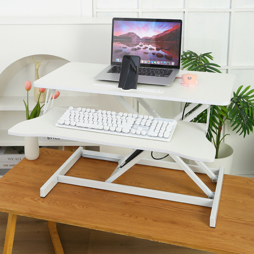 32 Inch Desk Converter, Height Adjustable Sit to Stand Riser, Dual Monitor and Laptop Workstation with Wide Keyboard Tray (BLACK) BACK-TO-SCHOOL、、casual