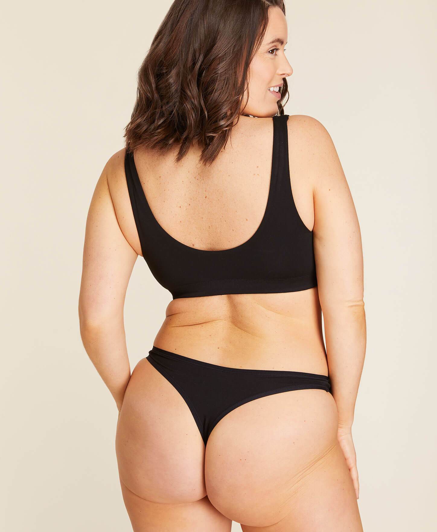  The Thong Panty - Rayon - Black、mySite、ashleygrahame