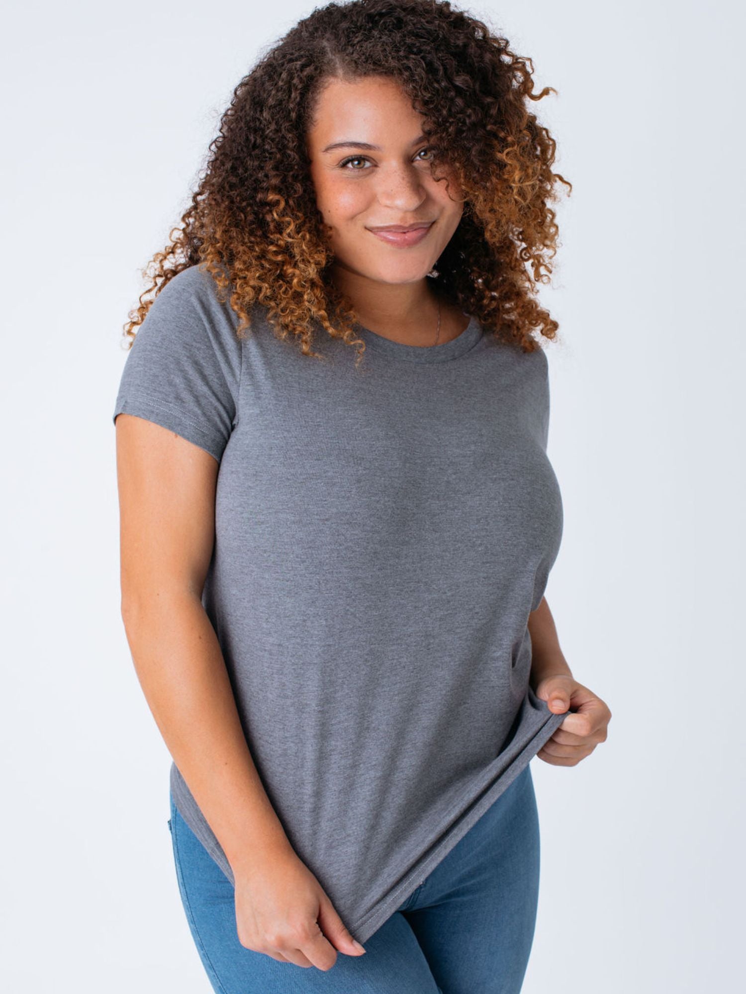  Women's Heather Grey Crew Neck、mySite、ghnorth
