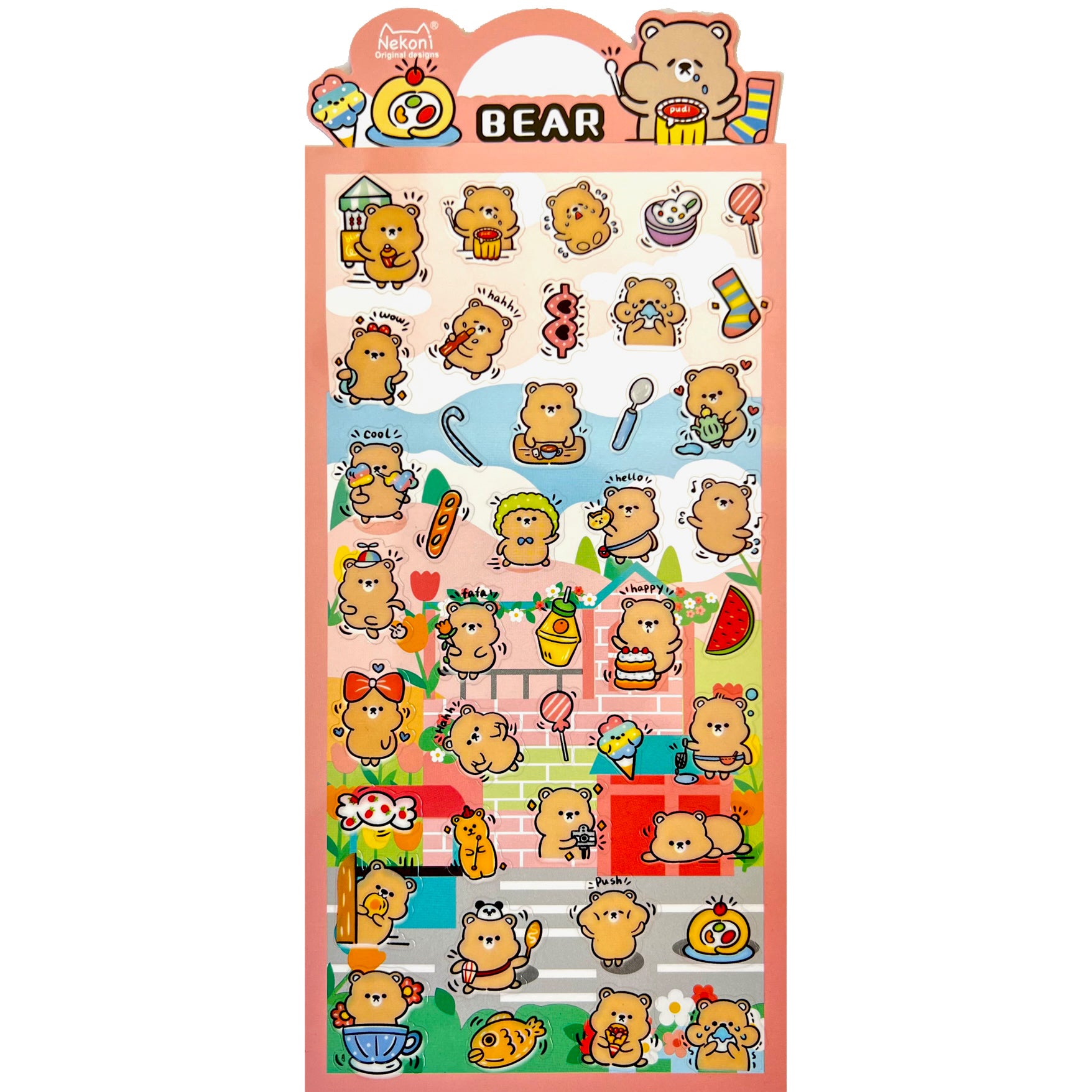  Bear Party Stickers、mySite、ghnorth