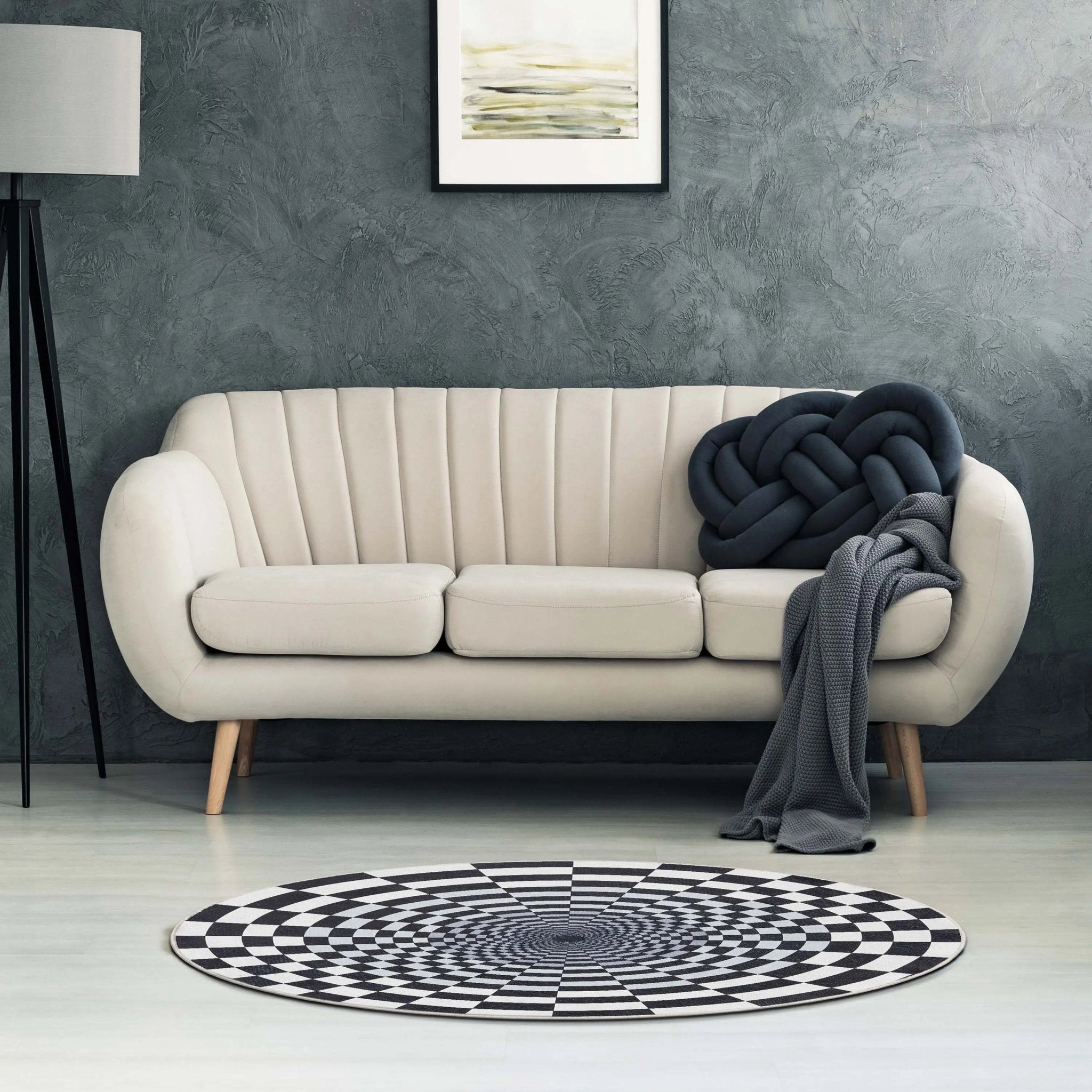 3D Portal Bottomless Hole Black Ivory Area Flat-Weave Rug、mySite、gigharbornorthrealestate