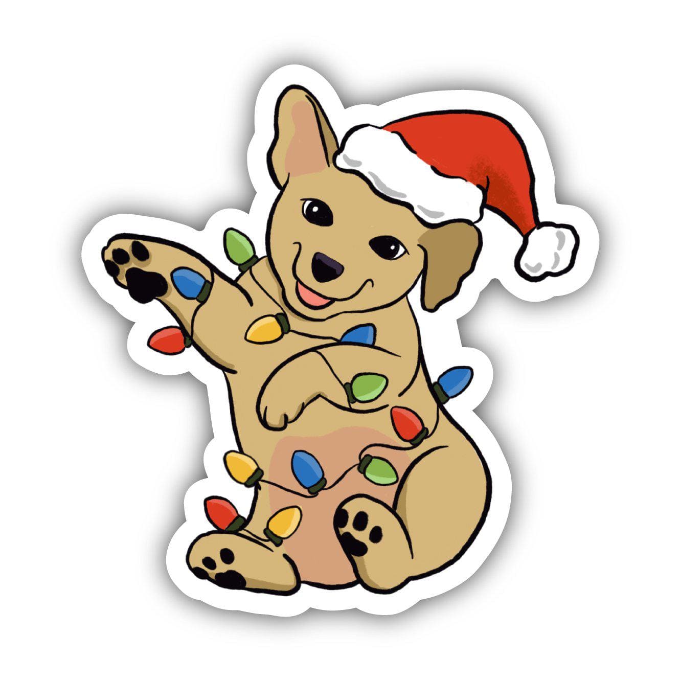  Dog & Lights Winter Sticker、mySite、ghnorth