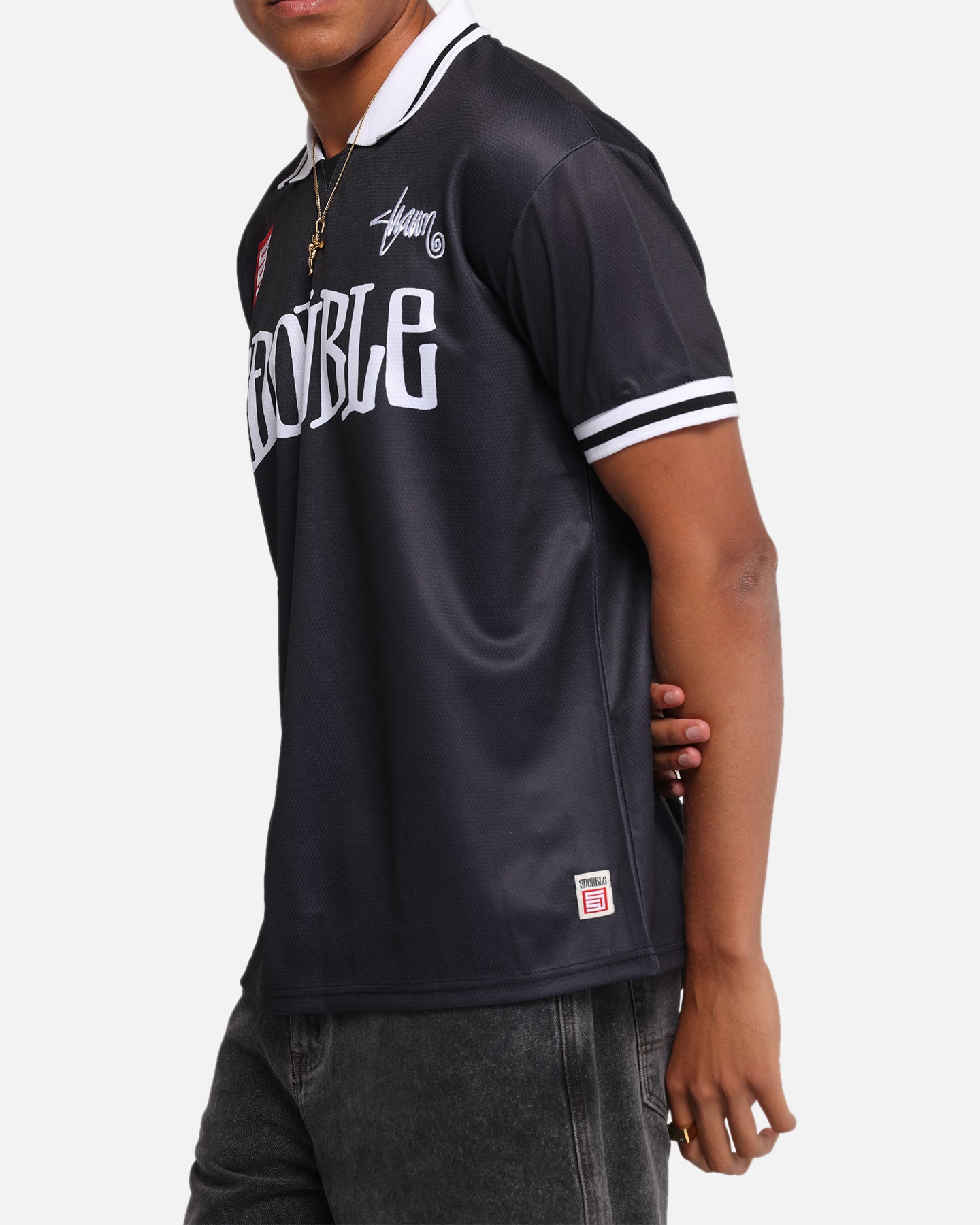 S Double Football Jersey Solid Black、mySite、zt4zffjzw