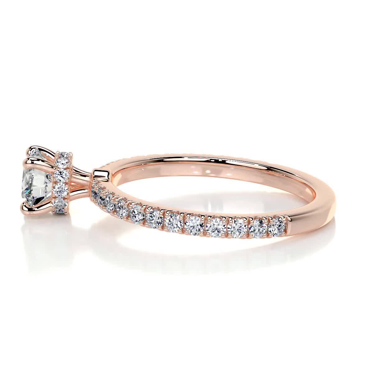 Vivienne Diamond Engagement Ring - 14K Rose Gold、mySite、hinf8tx79