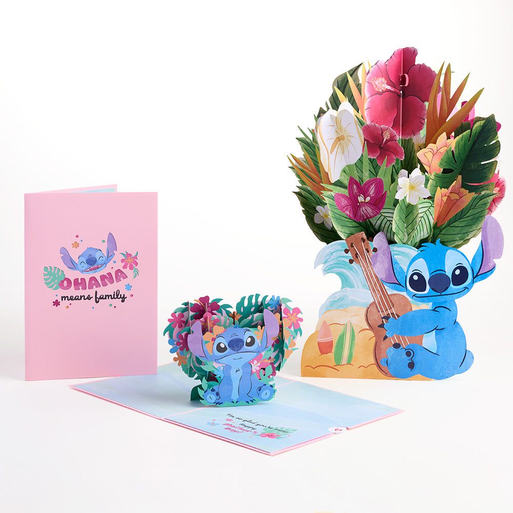 Disney's Stitch Mother’s Day Pop-Up Card & Flower Buds Bouquet Bundle、mySite、solidvoid