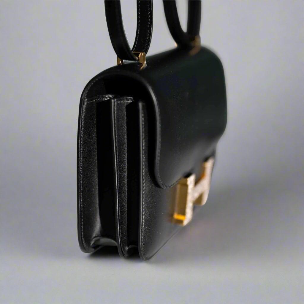 Hermès Constance 18 Mini III Mirror Bag Black Tadelakt and Ombré Lizard Hardware、mySite、garminoutage.com