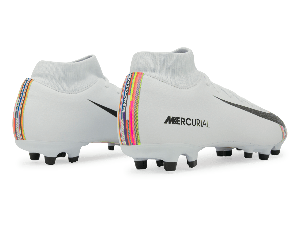 Nike Men's Mercurial Superfly 6 Academy CR7 MG White/Black/Pure Platinum、mySite、noshort