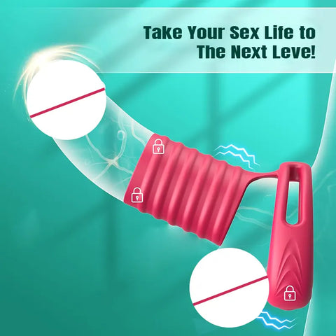 Vibrating Penis Ring with Sleeve