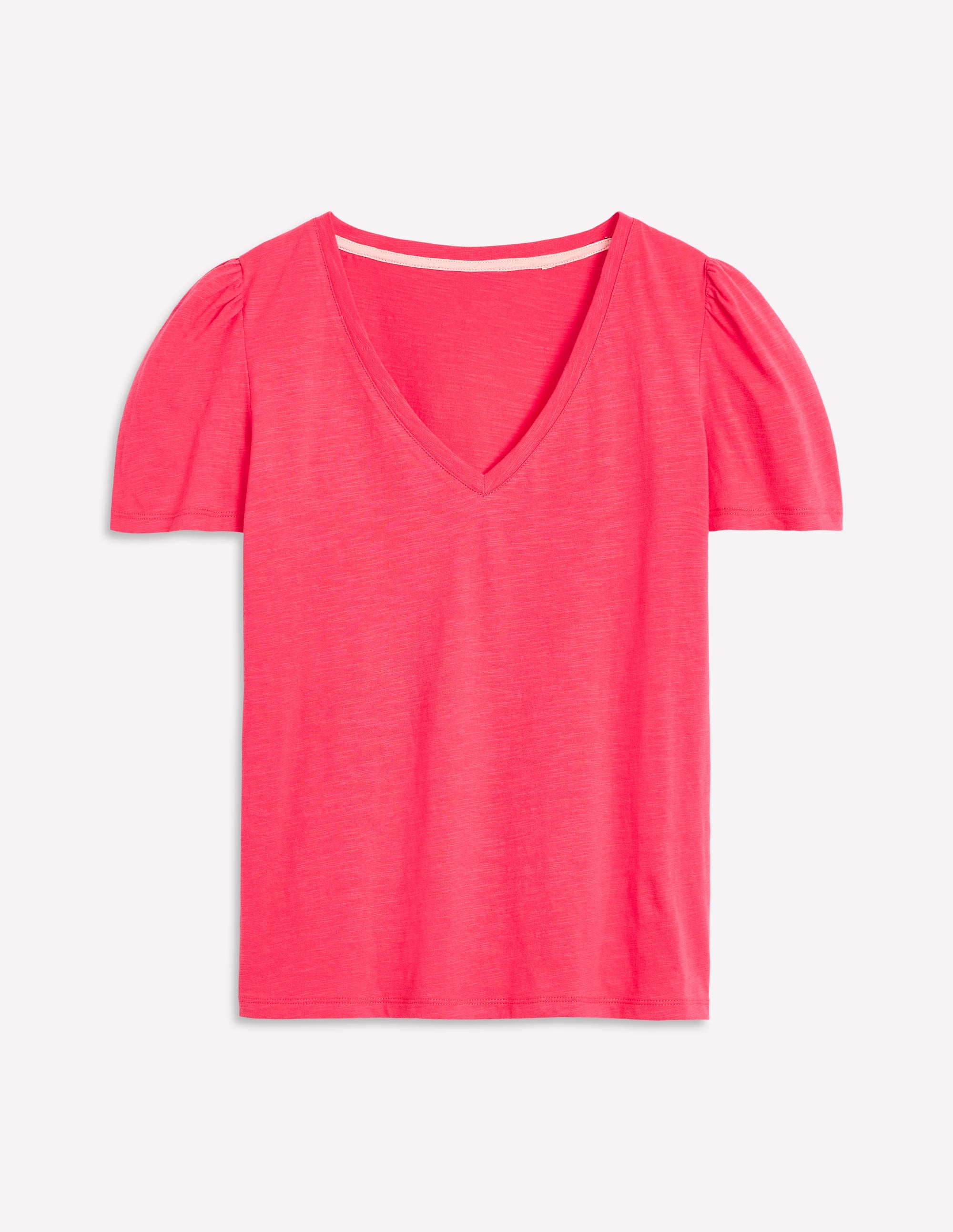  Short Sleeve V Neck T-shirt-Camelia Pink、mySite、ashleygrahame