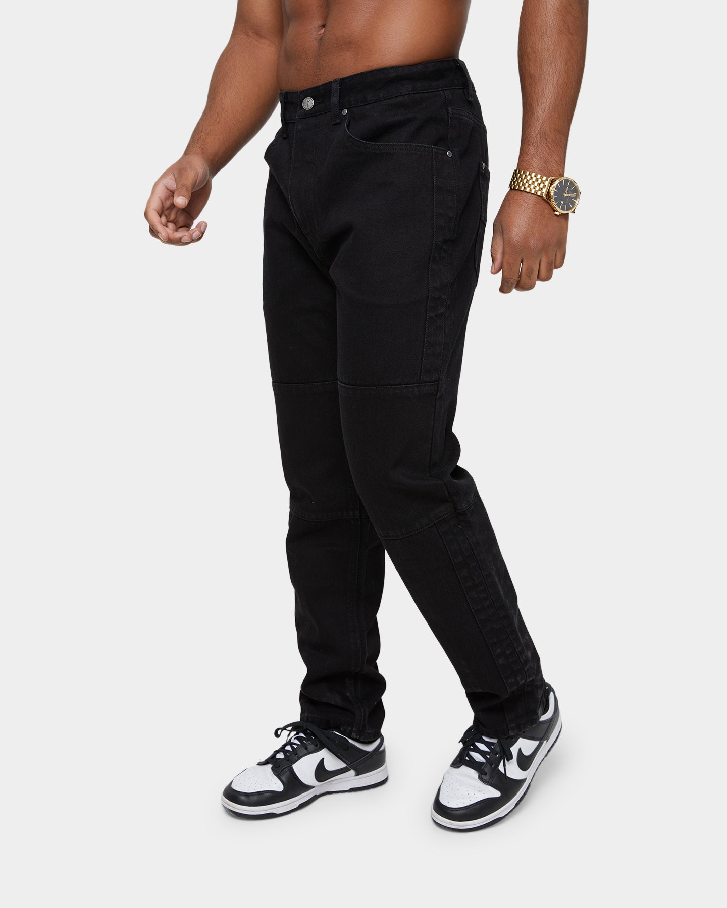 Carre Simplicite Panel Slim Jeans Black、mySite、zt4zffjzw