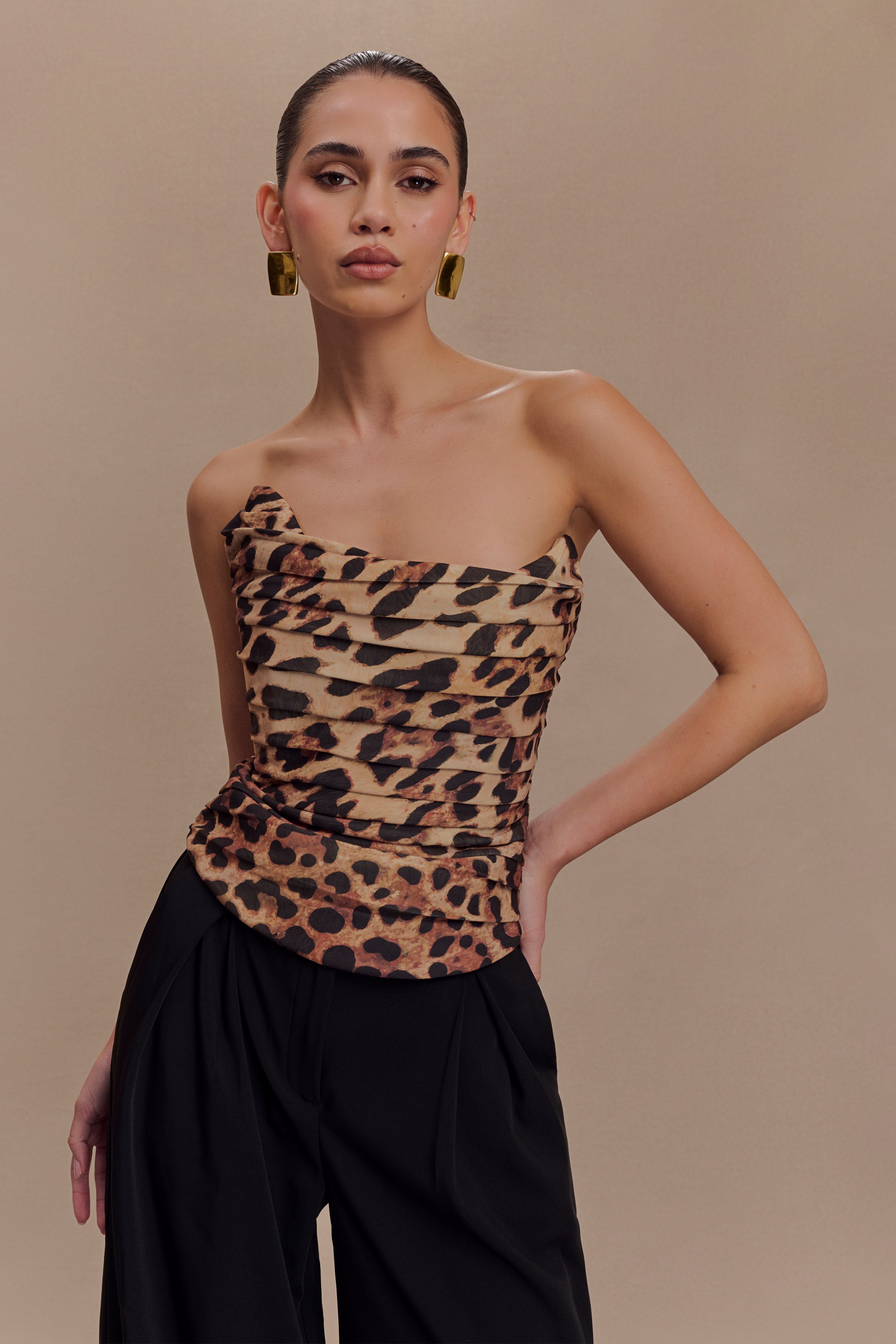 Tokio Suiting Corset - Leopard Print、mySite、solidvoid