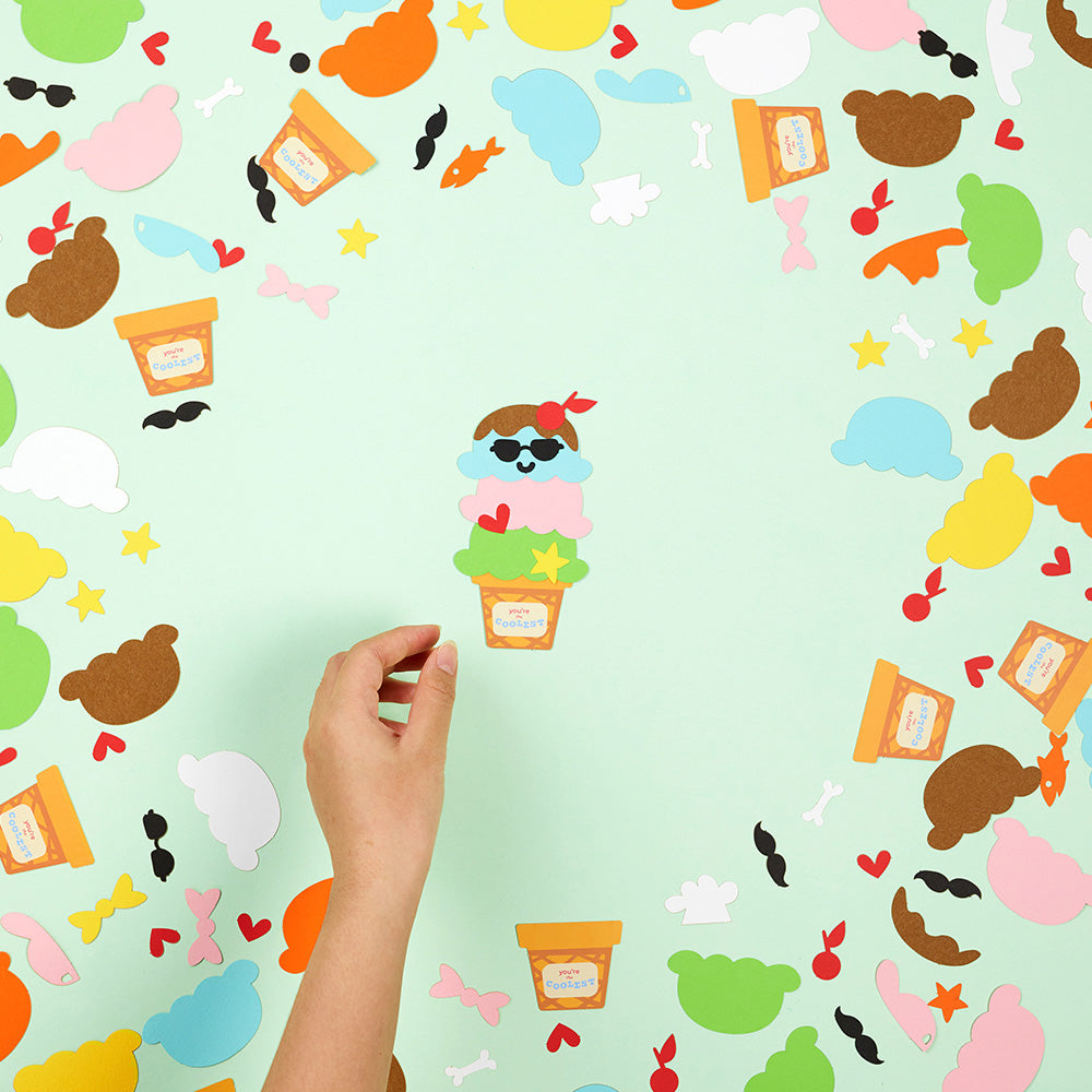 Valentine's Day Craft Kit Make-Your-Own Ice Cream Cones、mySite、solidvoid