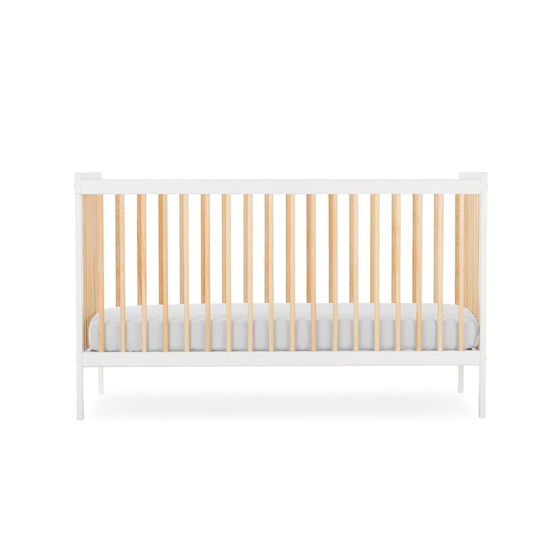  CuddleCo Nola 3 Piece Set Changer, Cot Bed + Clothes Rail - White/Natural、mySite、merchandisen