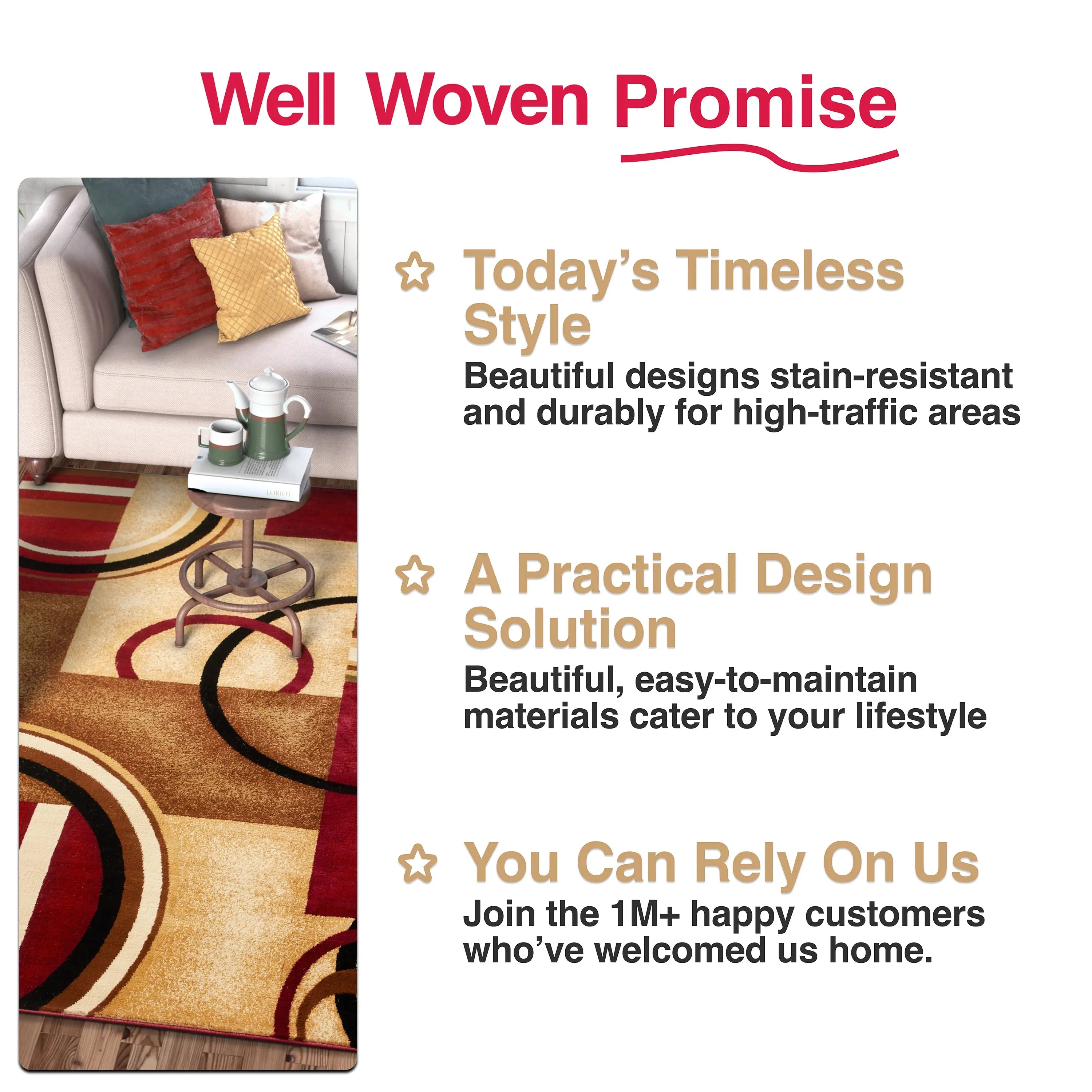 Arcs & Shapes Red Modern Rug、mySite、gigharbornorthrealestate