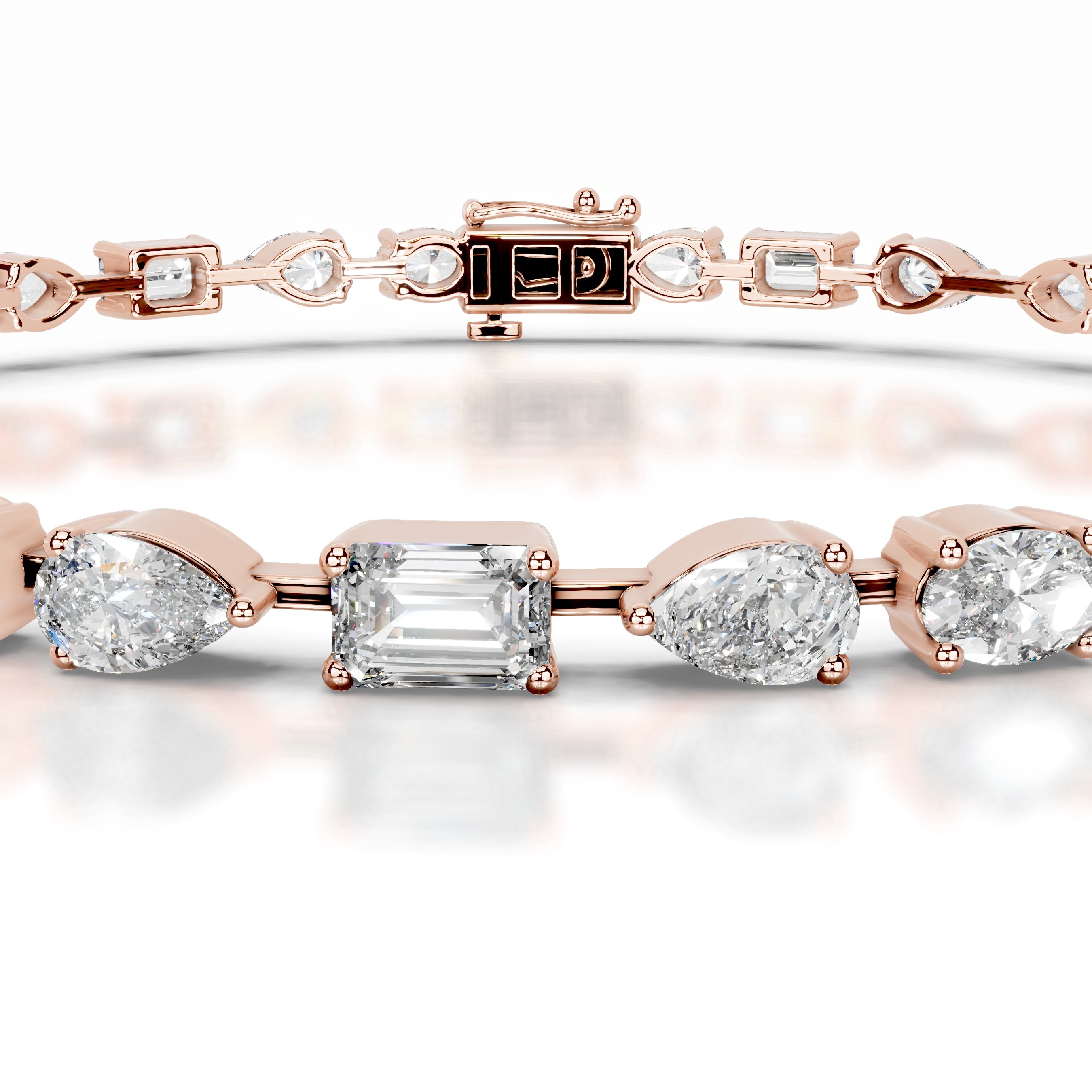 Victoria Lab Grown Diamond Tennis Bracelet - 14K Rose Gold、mySite、hinf8tx79