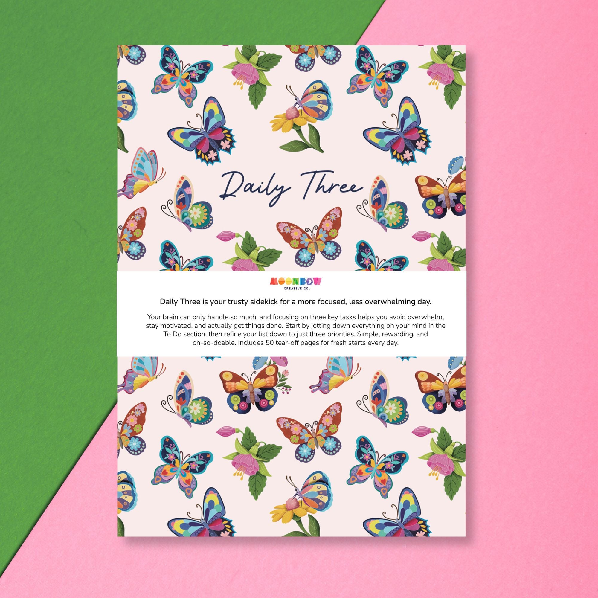  Daily Three A5 Notepad Butterfly Focus Edition、mySite、ghnorth