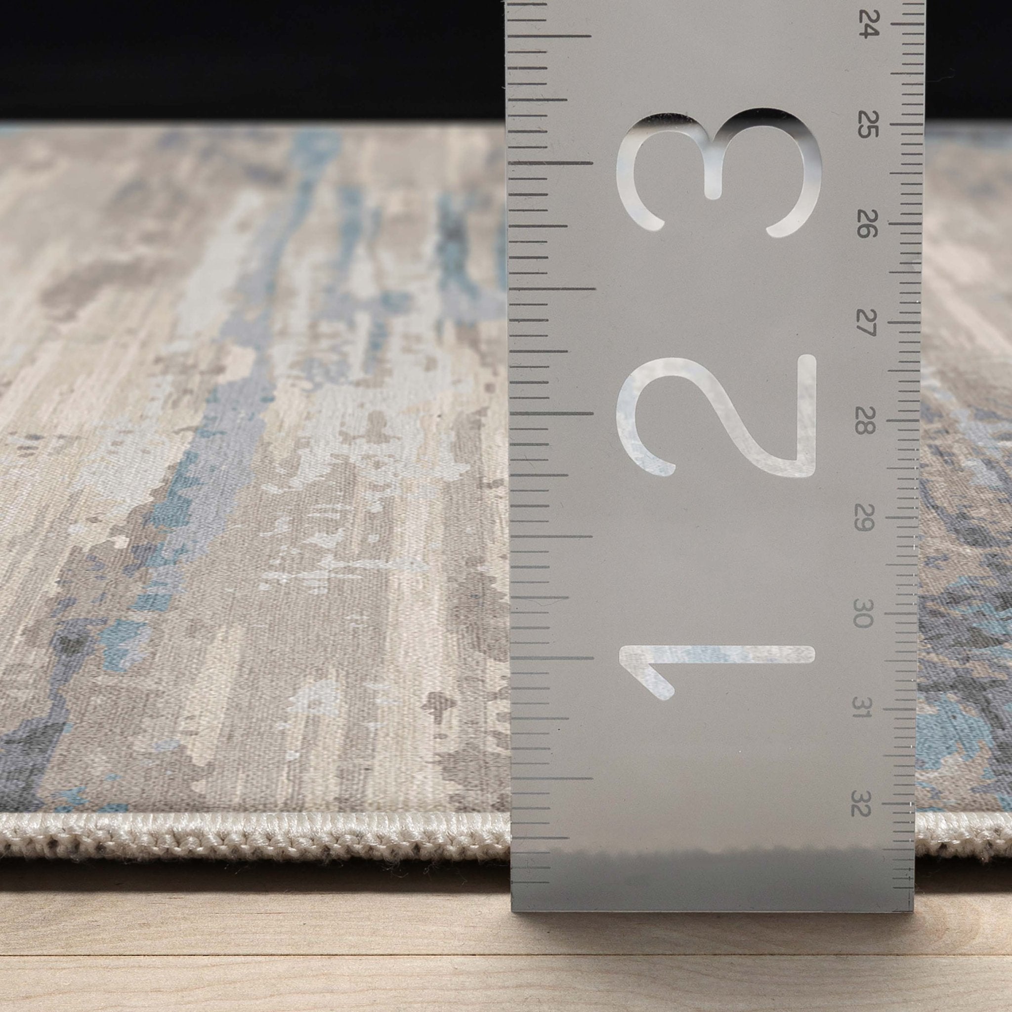 Tuscany Abstract Brushstroke Beige Blue Flatweave Rug、mySite、gigharbornorthrealestate