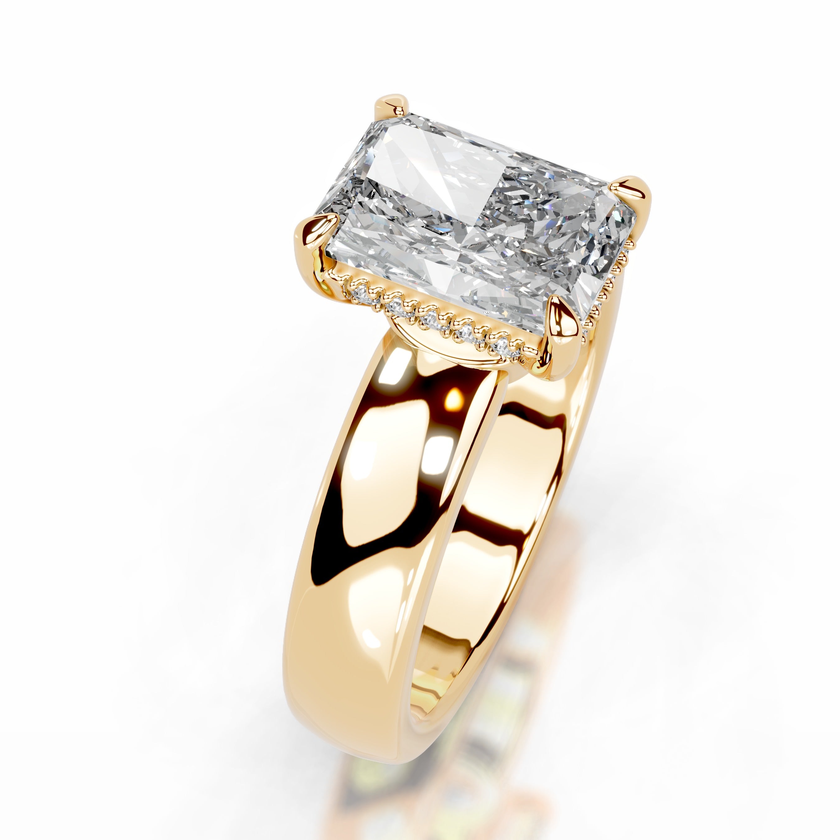 Lux Diamond Engagement Ring - 18K Yellow Gold、mySite、hinf8tx79