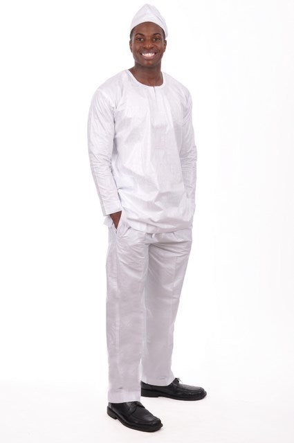 Regal White Brocade Dashiki Apparel、mySite、solidvoid