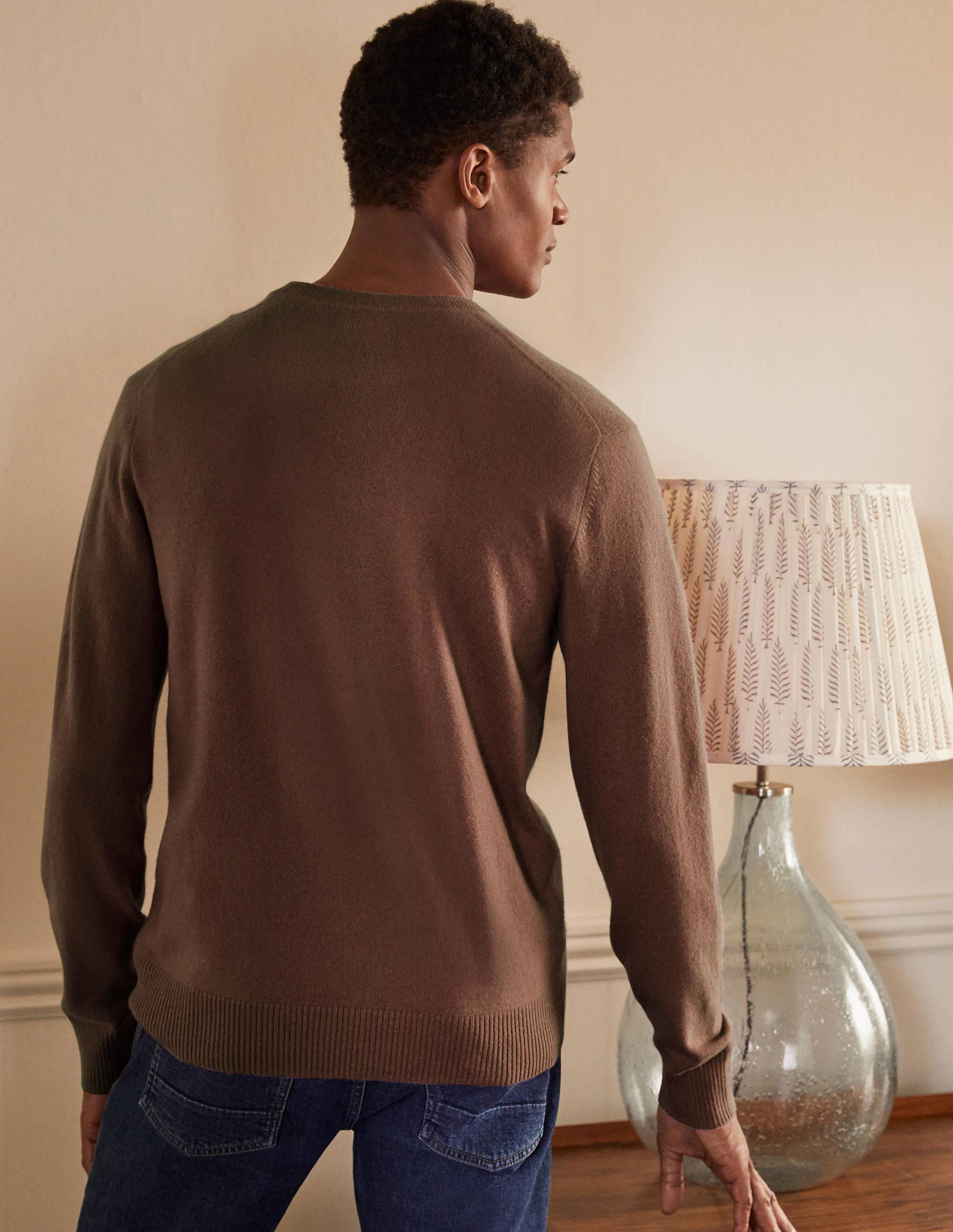  Cashmere Crew Neck Sweater-Cacao、mySite、ashleygrahame